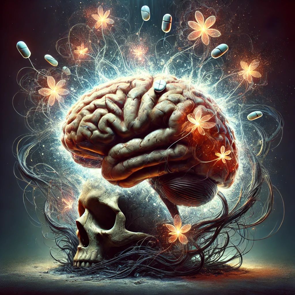 Representation of painkiller effects on the brain